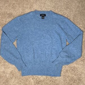 Karen Kane Women's Heathered Light Blue Crewneck Sweater